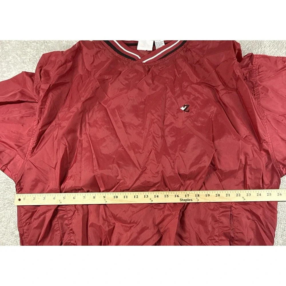 Vintage 90s‎ JERZEES Men's Classic Pullover Windbreaker Jacket Burgundy Size XL